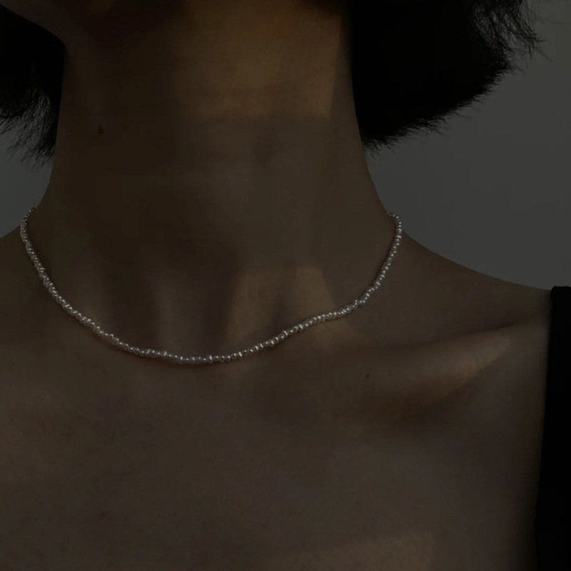 Fashion Solid Color Pearl Beaded Necklace 1 Piece