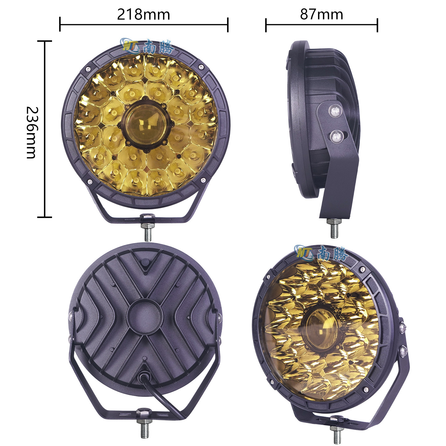 Spotlight LED de automóvil Spotlight SUV de alta potencia Spotlight de camión Spotlight de barco Spotlight de barra frontal de SUV Spotlight de techo Super Brillante