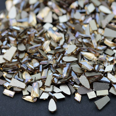 Champagne Mini Small Brown Flat: Dırnaq bəzəkləri