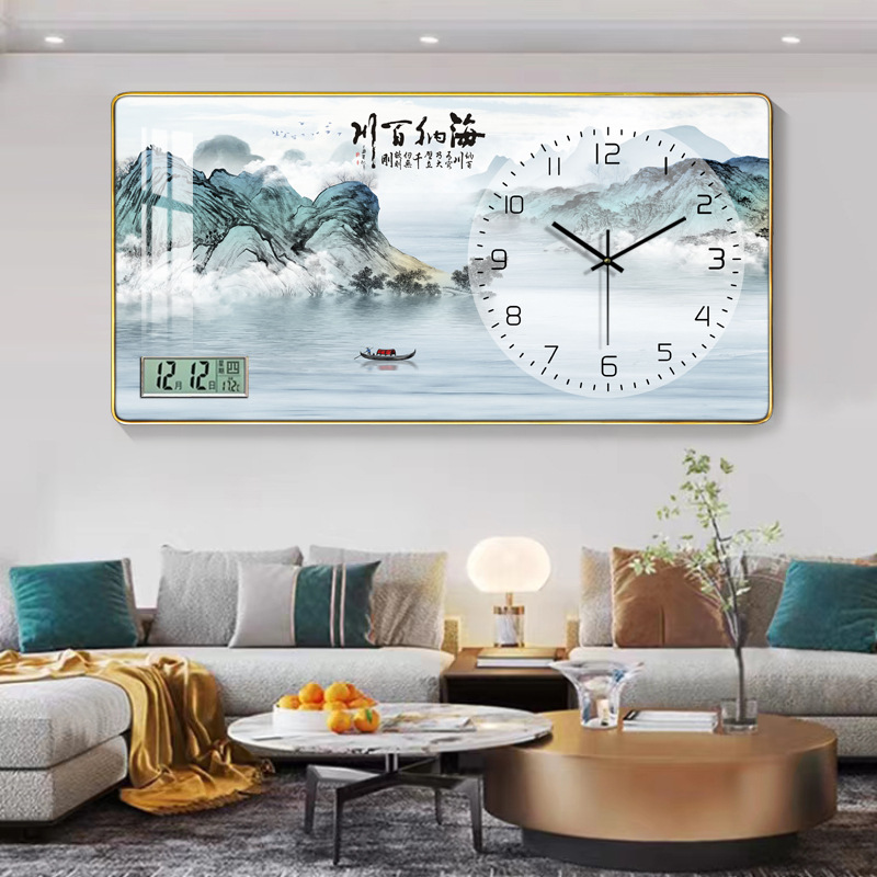 Reloj de pared con calendario perpetuo silencioso, con temperatura – reloj de cuarzo de moda, venta directa de fábrica.