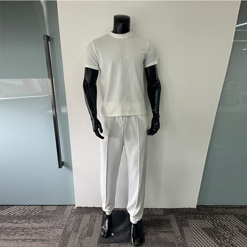 Men's Solid Color Pants Sets Men's Clothing display picture 7