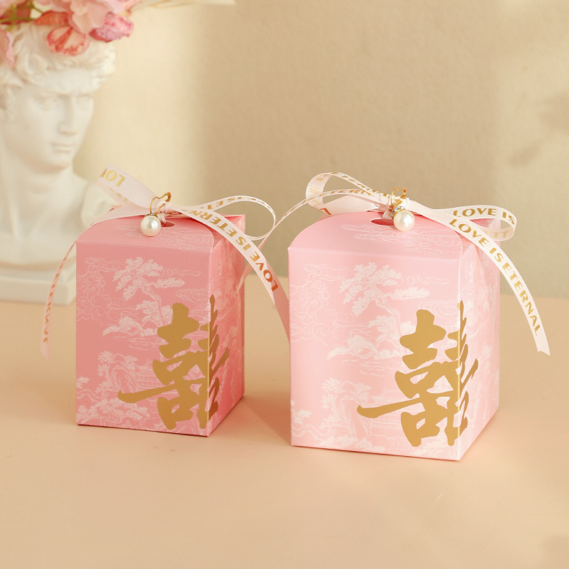 Nueva caja de azúcar de boda caja de azúcar de nicho de alto nivel sensación de boda creativa caja de regalo caja de cartón