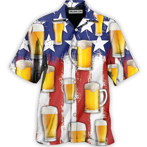 Cross-border European and American Amazon 3D printed men's shirt set 2024 summer new casual loose-fitting shirt