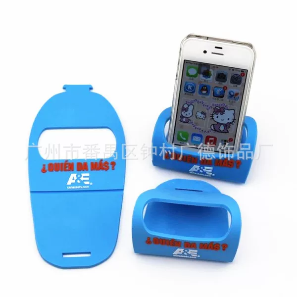No Spot 3D Stereo Soft Rubber Mobile Phone HolDer Can Be PrinteD with Logo Pvc Soft Rubber Mobile Phone HolDer
