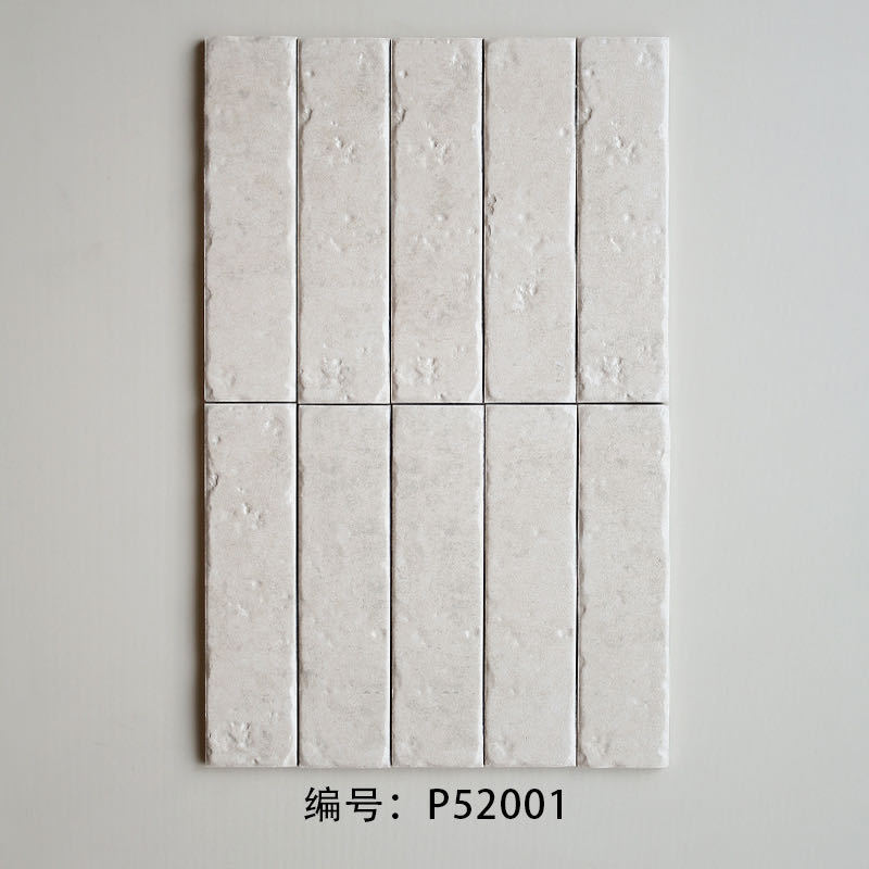 工业复古风莱姆石金属铁锈感长条手工墙砖52*200民宿餐厅艺术瓷砖|undefined