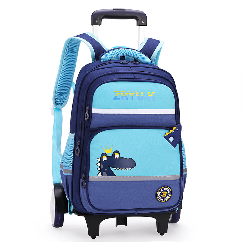 Entrega de pescado natural nueva mochila trolley estudiante de la escuela primaria grado 2-5 niños y niñas a prueba de agua