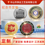 金属纪念币双面制作锌合金钱币礼品纪念章企业学校周年纪念币定制