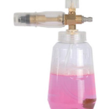 PA壶洗车泡沫大嘴喷壶高压洗车机水枪扇形透明家用