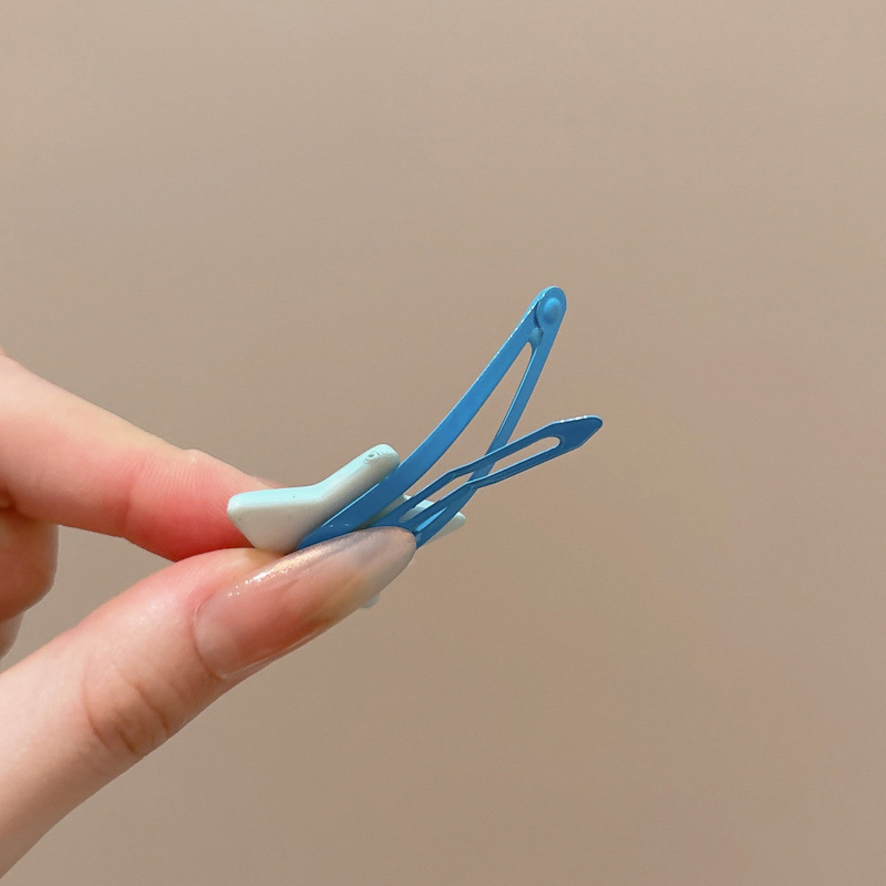 Dopamina ondulado punto estrellas clip para el cabello de una chica encantadora cabello roto peluquete clip para el cabello de alto nivel clip para el cabello