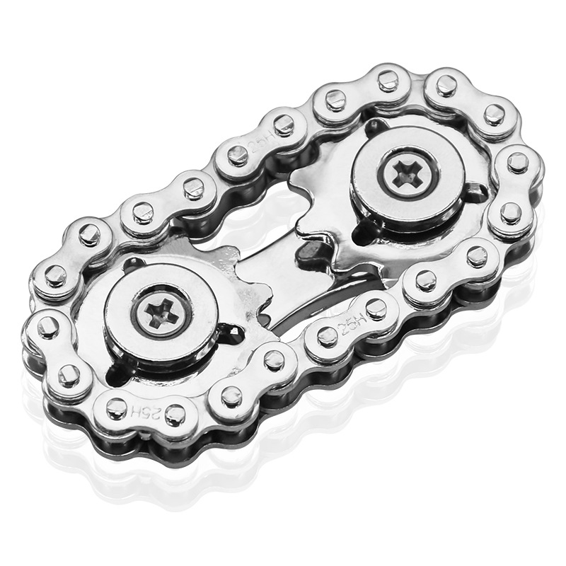 Cadena de coche de engranajes Cadena de giro de la yema del dedo descompresión Gyro descompresión artefacto adulto juguete aburrido artefacto divertido Niño