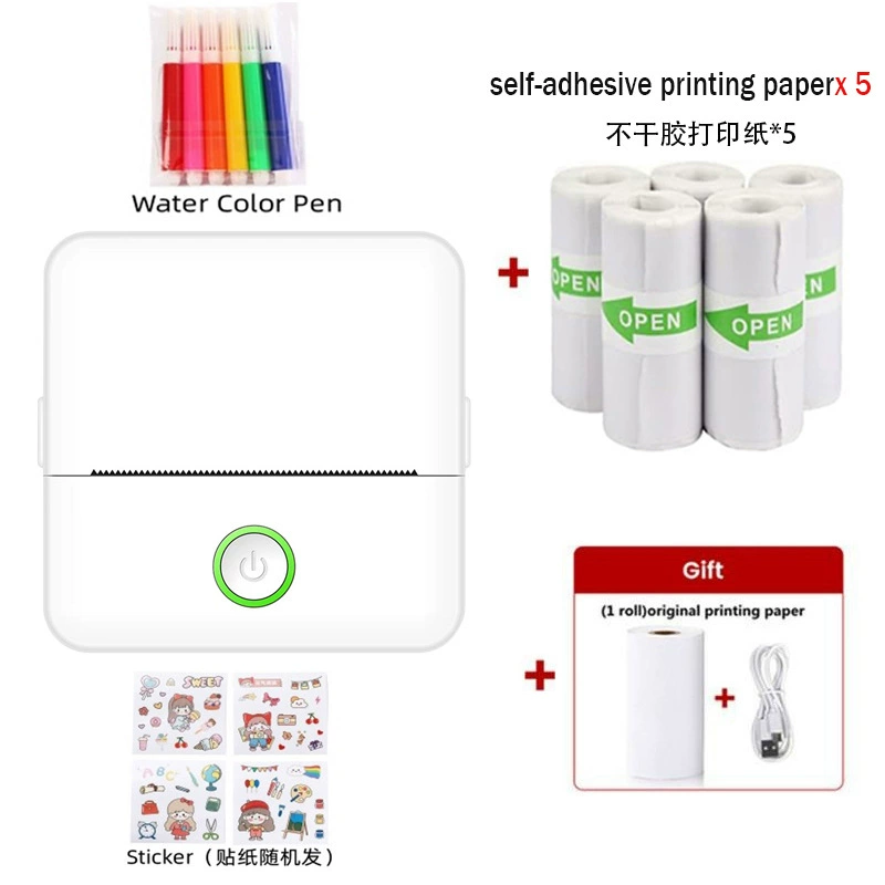 Handheld Wireless Printer X6, Bluetooth Mobile Photo Printer, Compact Portable 135×60×155mm