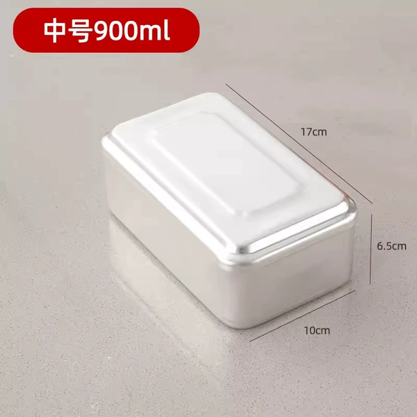 Upgraded 170# new aluminum lunch box (with aluminum lid)