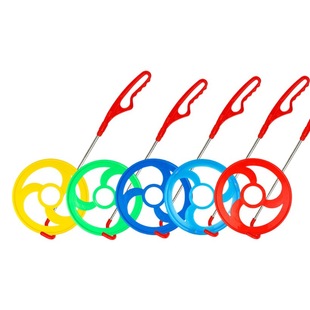 Factory direct supply iron ring rolling iron ring Primary School students hand push thick round nostalgic children's outdoor leisure parent-child toys