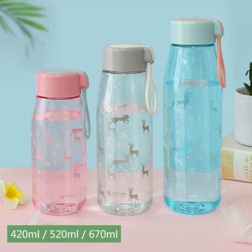 Revitalizing Enjoyable Portable Straw Sports Water Bottle with Handle Convenient Plastic Cup for Female Students Office Drinking Cup Direct Drinking Cup