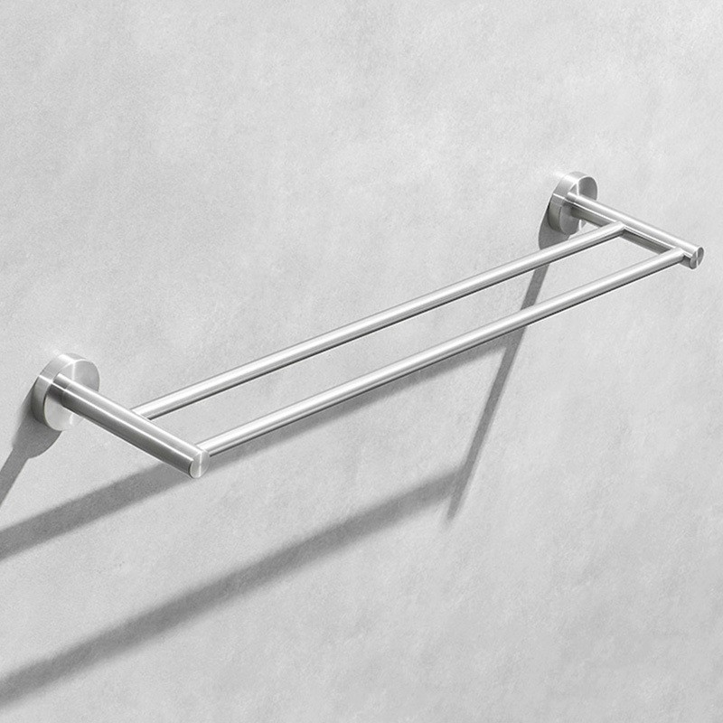Toallero de acero inoxidable 304, toallero de baño, estante de almacenamiento para baño, barra para toallas montada en la pared sin taladrar, estilo moderno minimalista image 17