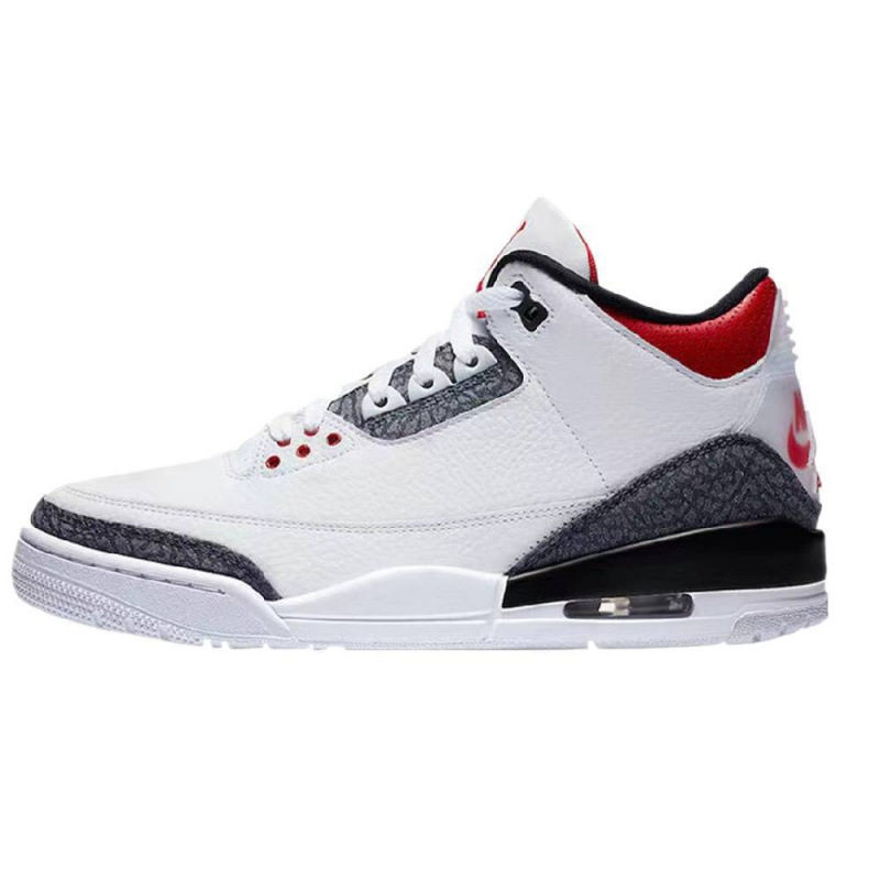 Zapatillas deportivas Jordan AJ3 estilo “cemento blanco”, antideslizantes