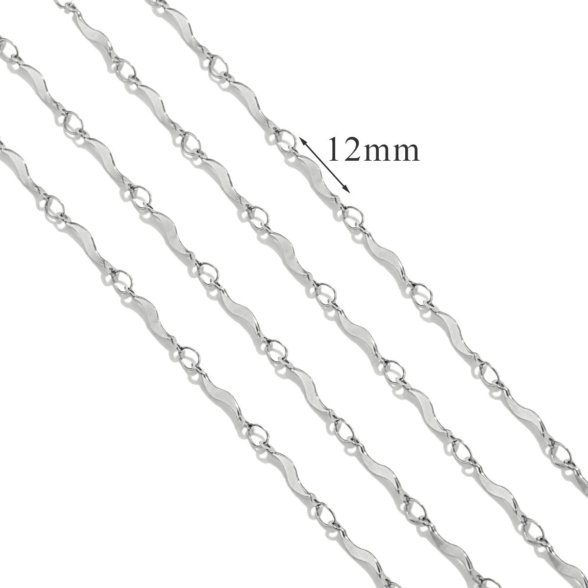 Accesorios de cadena de acero de titanio acero inoxidable galvanizado 18K oro palo S cadena no se desvanece en joyas de viento