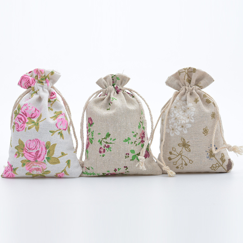 Drawstring Bag with Cotton and Linen Animal Print for Creative Sachets, Fabric Crafts, Buddhist Beads, Jewelry Storage, and Packaging Drawstring Bag with Cotton and Linen Animal Print for Creative Sachets, Fabric Crafts, Buddhist Beads, Jewelry Storage, and Packaging