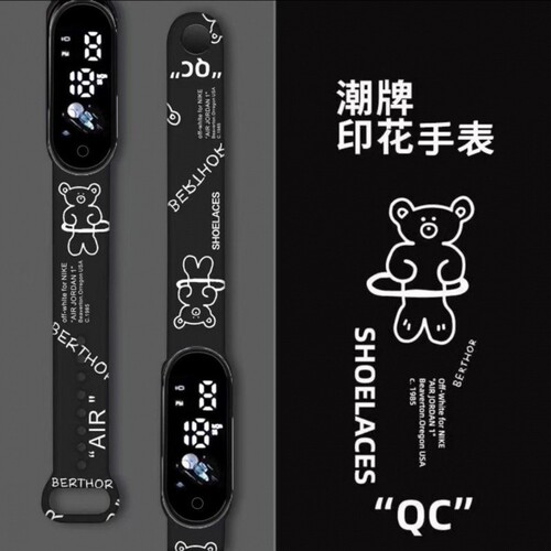 Upgraded version of Kuromi student watch ins style sports waterproof children's student cinnamon dog luminous children's bracelet
