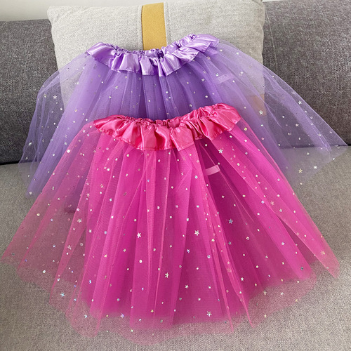 Children's stage performance costume props Cosplay skirt Children's Day tutu star skirt three-layer gauze skirt