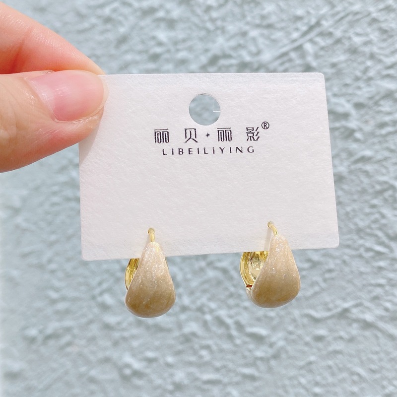 Liyin/Libeliying カラフルなオイルドリップシリーズ ニッチデザイン 高級感 おしゃれな雰囲気 イヤリング イヤリング|undefined