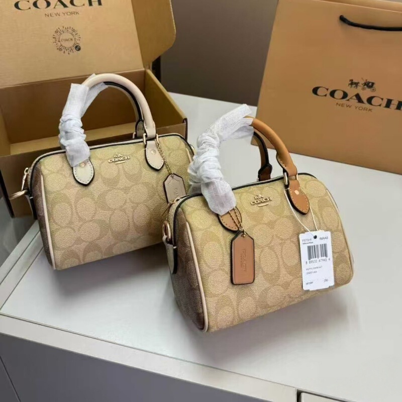 Kouc's New Women's Bag, Rowan Classic Monogram Boston Pillow Bag, Mini Handbag, Shoulder Bag, Crossbody Bowling Bag Kouc's New Women's Bag, Rowan Classic Monogram Boston Pillow Bag, Mini Handbag, Shoulder Bag, Crossbody Bowling Bag