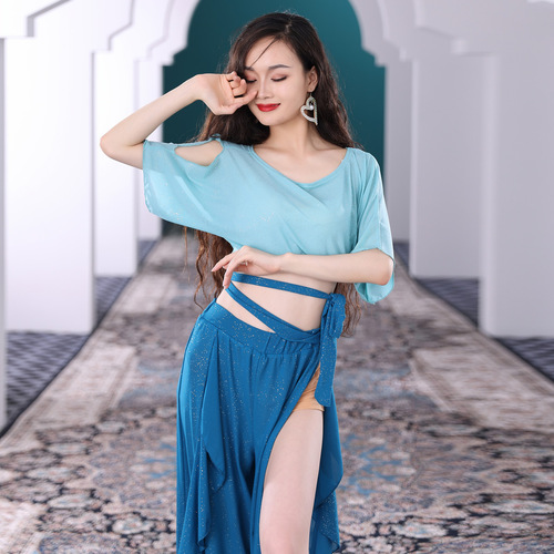 Dancer, belly dance costume for women, new suit, autumn group suit, petal trousers, performance suit, practice suit 5566