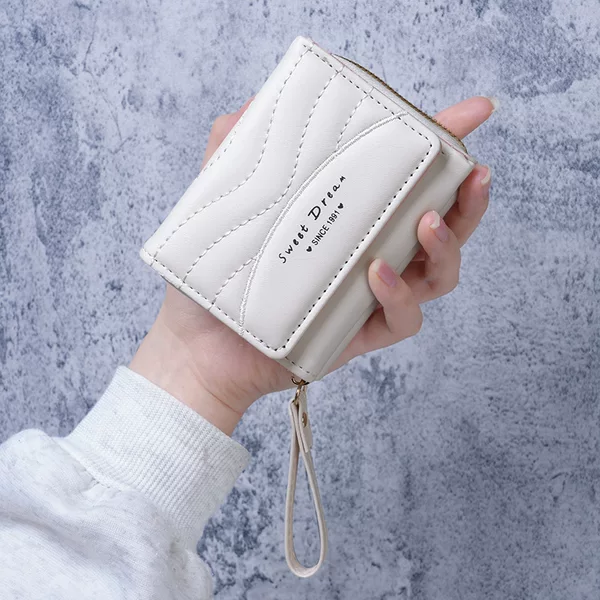 2026 New Model Women's Mini Coin Purse Pu Leather Zipper Card Holder Multi-Card Slot Portable Clutch Bag Fashionable Simple Bag