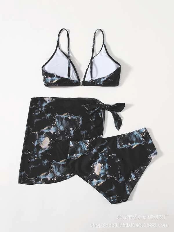 2022 nuevo europeo y americano de las mujeres populares split sexy moda Bikini natación de tres piezas traje de baño de las mujeres