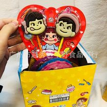 日本不二家FUJIYA牛奶妹双棒巧克力棒棒糖朱古力儿童零食24g