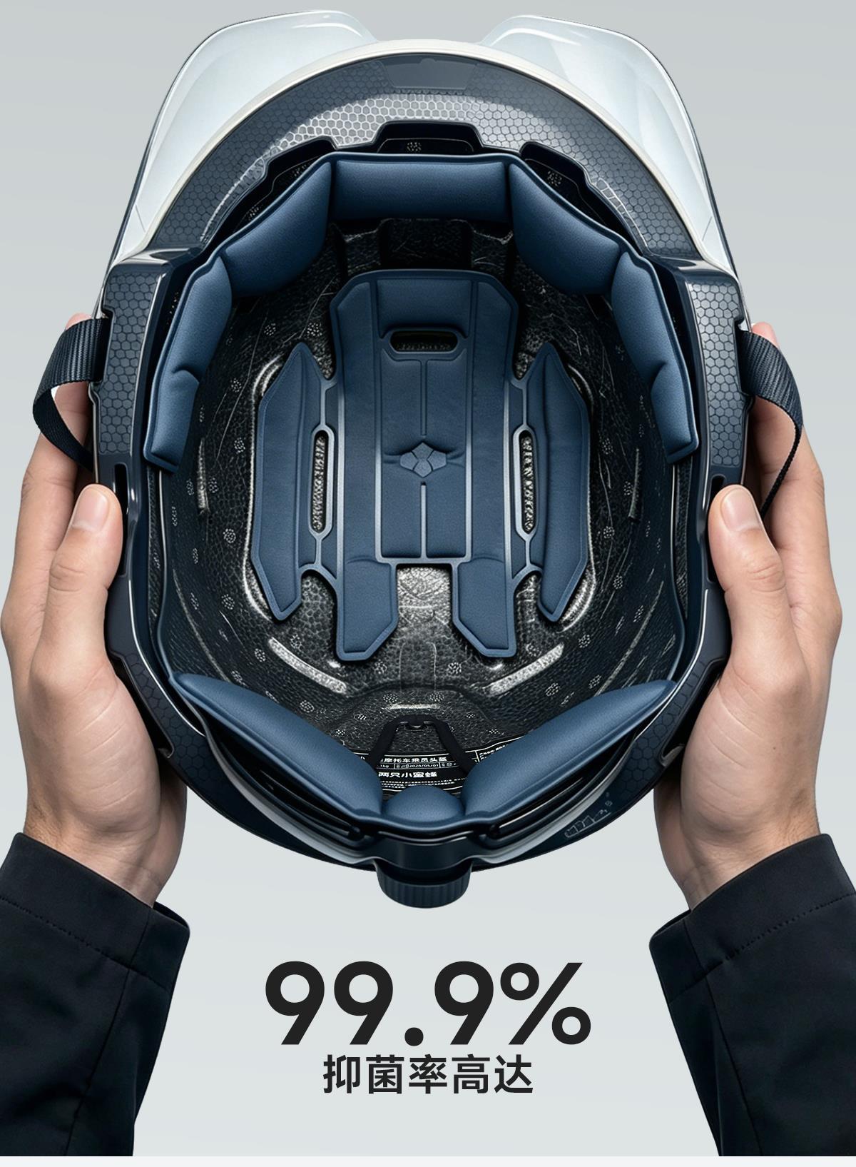 Two Little Bees 3C Certified Electric Motorcycle Safety Helmet for Men and Women, Summer Sun Protection Half Helmet, Suitable for All Seasons