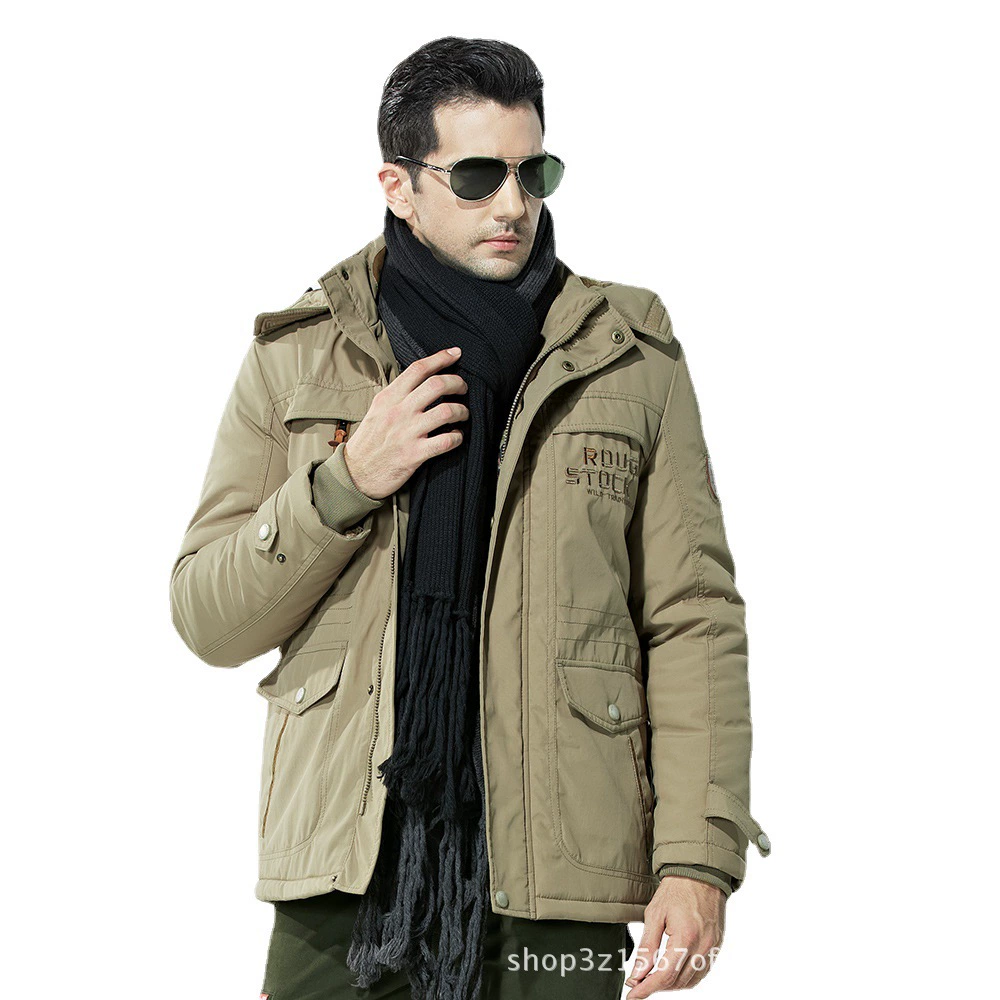 Мужская зимняя и длинная мужская зимняя куртка на флисовой подкладке с капюшоном на хлопковой подкладке, повседневное и толстое пальто больших размеров 8186