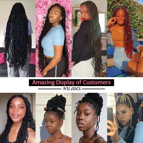 Wig Nu Locs Acrylic Crochet Hair Earthworm Curve Frog Egg Curve Crochet Hair African Dreads
