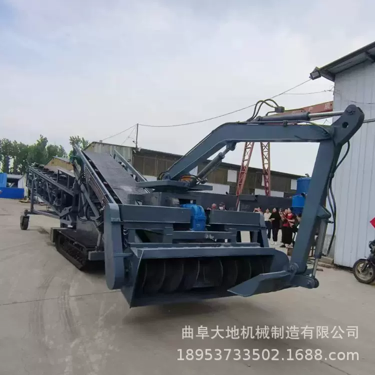 沙石淤泥皮带扒料机 码头移动式堆料装车输送机 1200mm大型扒料机