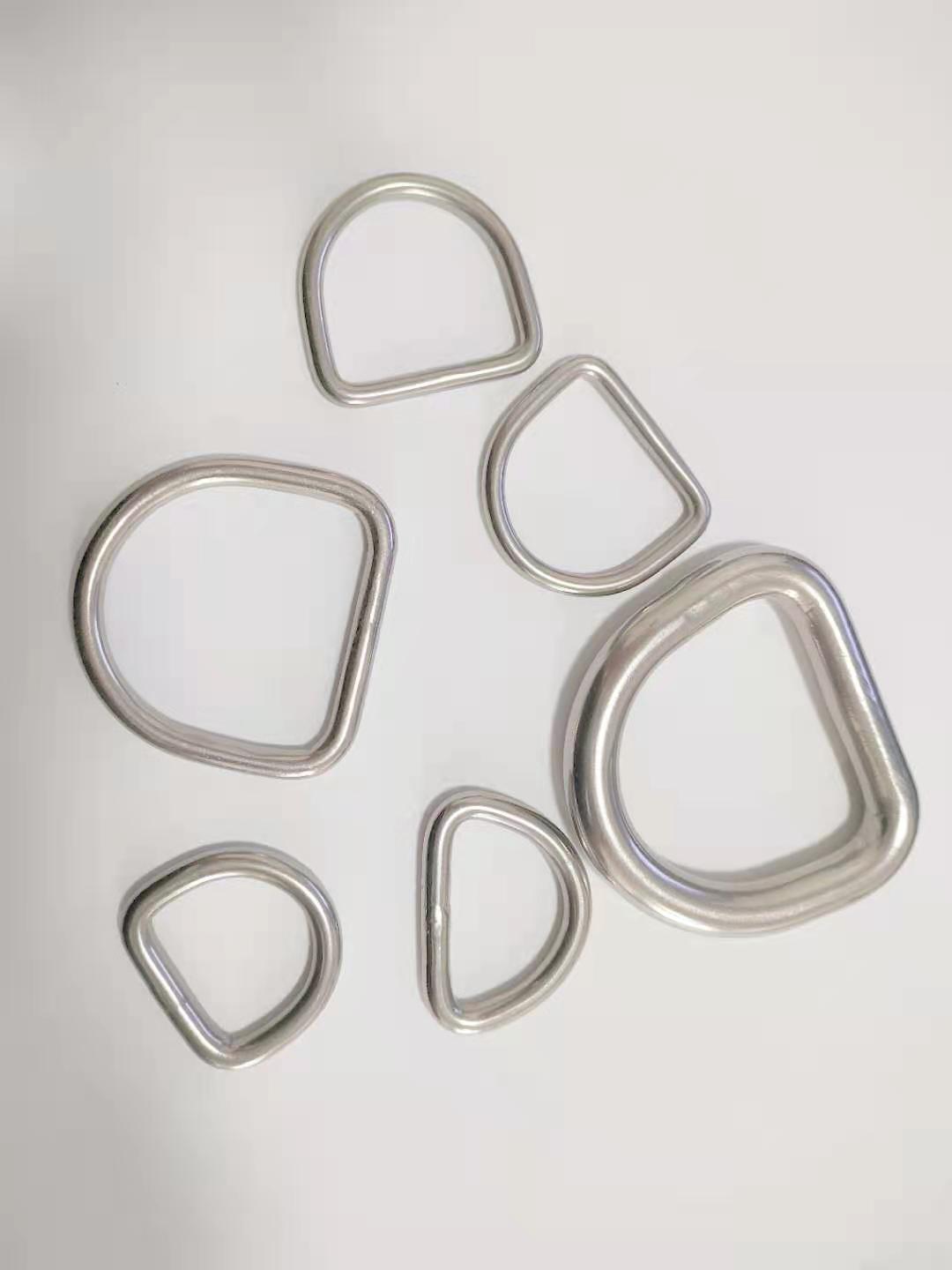 (2개) 수하물 하드웨어 304 스테인레스 스틸 D 버클 텐트 카약 액세서리 반원형 평면 등산 버클 316D 링