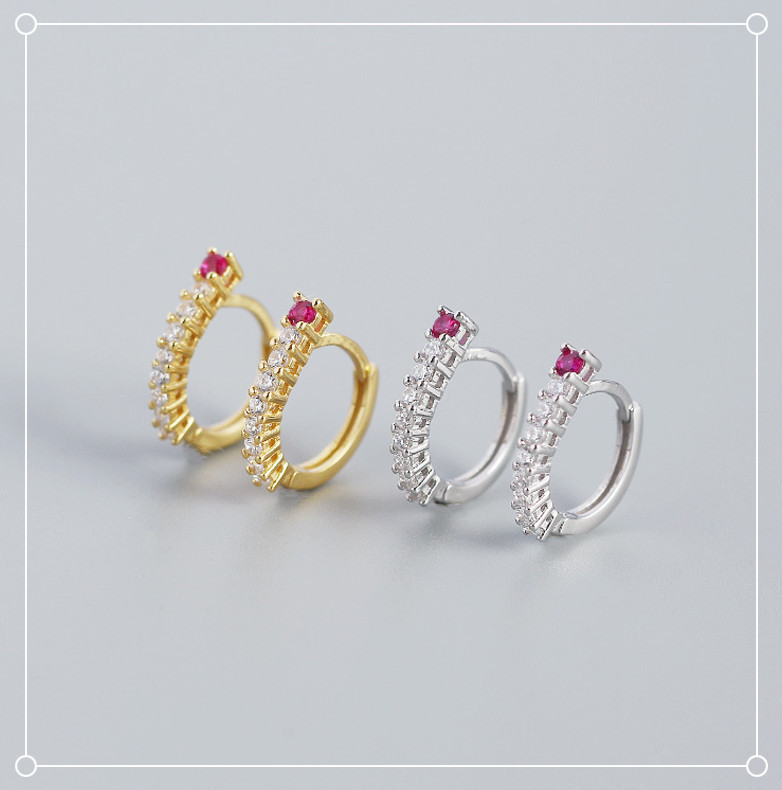 Geometric Fashion Gem Plating Earrings display picture 1