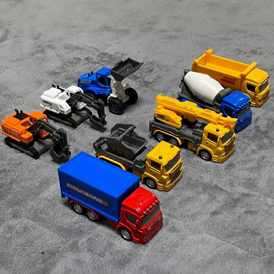 Children's Alloy Car Toys Metal Engineering Vehicles Excavators Urban Sanitation Traffic Vehicles Car Model Ornaments Gifts