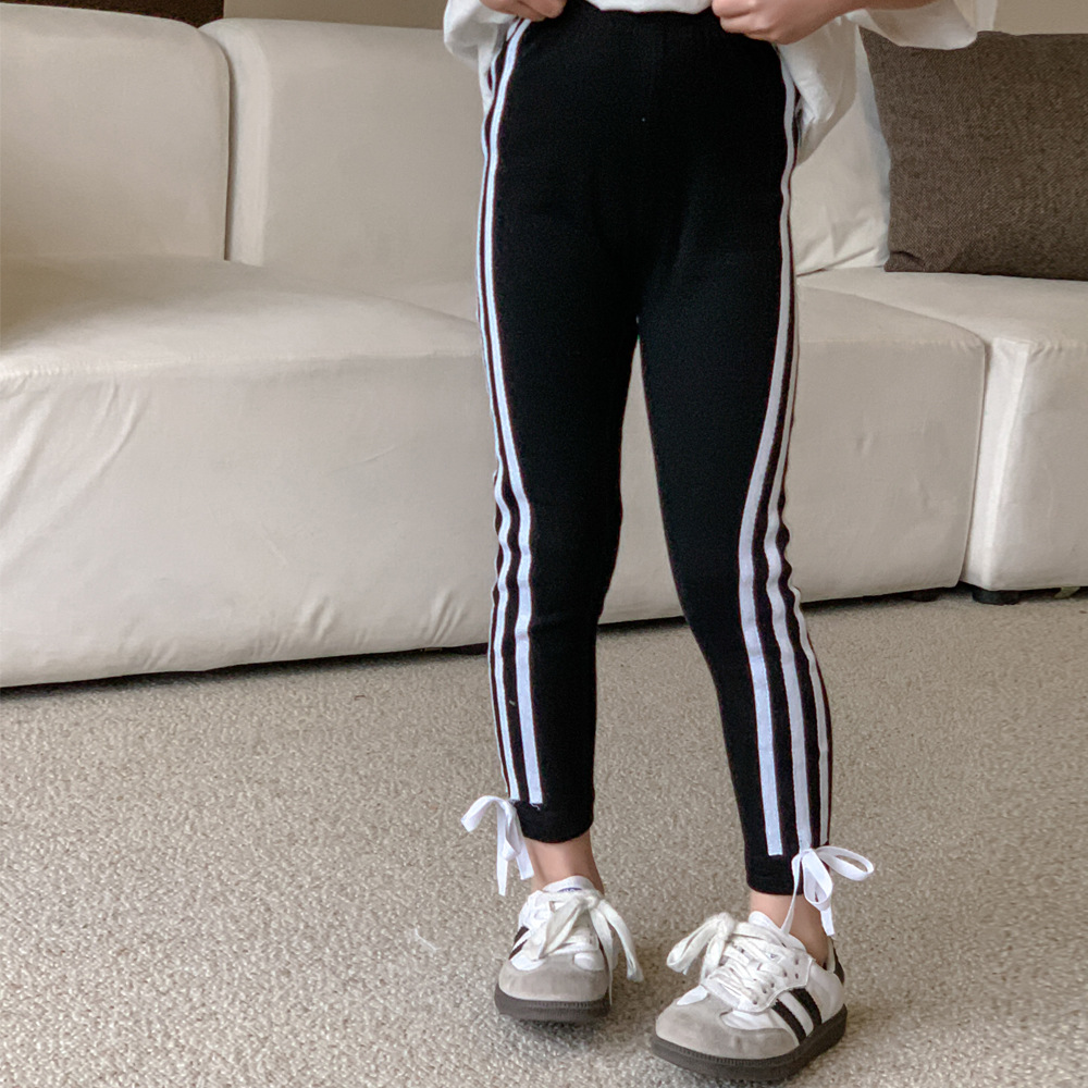 Corea del Sur ropa para niños 2024 polainas de arco para niñas de primavera ropa exterior para niños medias elásticas pantalones de yoga para niños medianos y grandes