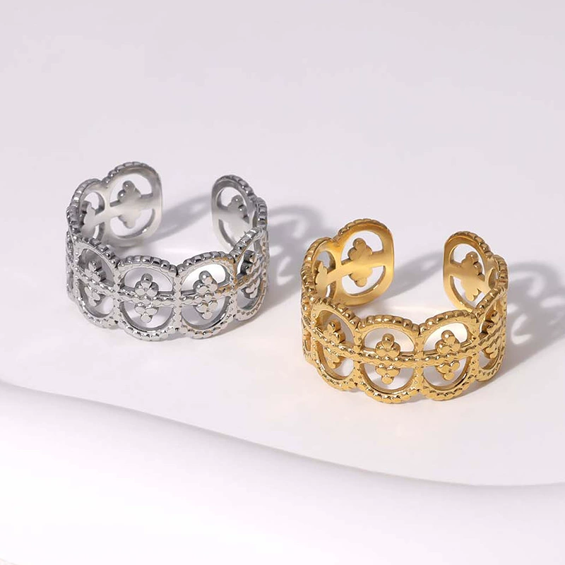 Adjustable retro ring stainless steel, European style, does not fade, on index finger, wholesale