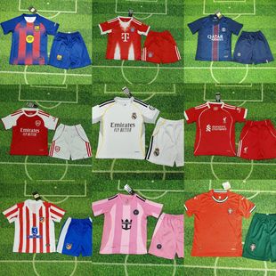 2526新款兒童套裝足球服俱樂部國家隊切爾西拜仁巴薩皇馬特別版