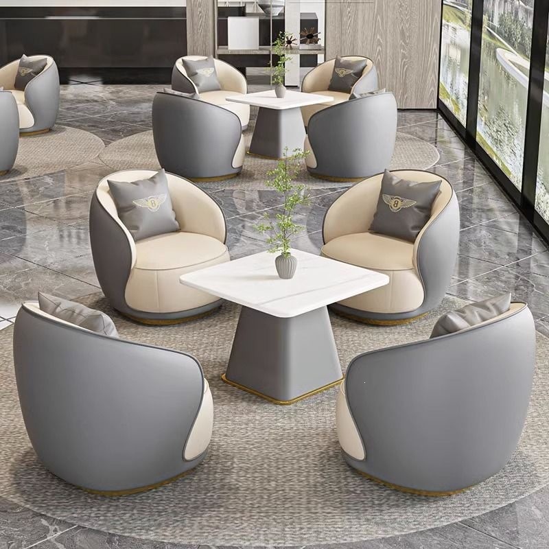 Sales Office Table and 4 Chairs, Negotiation Table, Business Lobby Meeting Table, Rest Area Reception Sofa, Negotiation Table and Chair Set