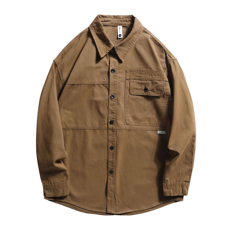 Men's Clothing supply of work shirt style jacket for men, spring and autumn style,loose casual long sleeved shirt for men_voghion.com