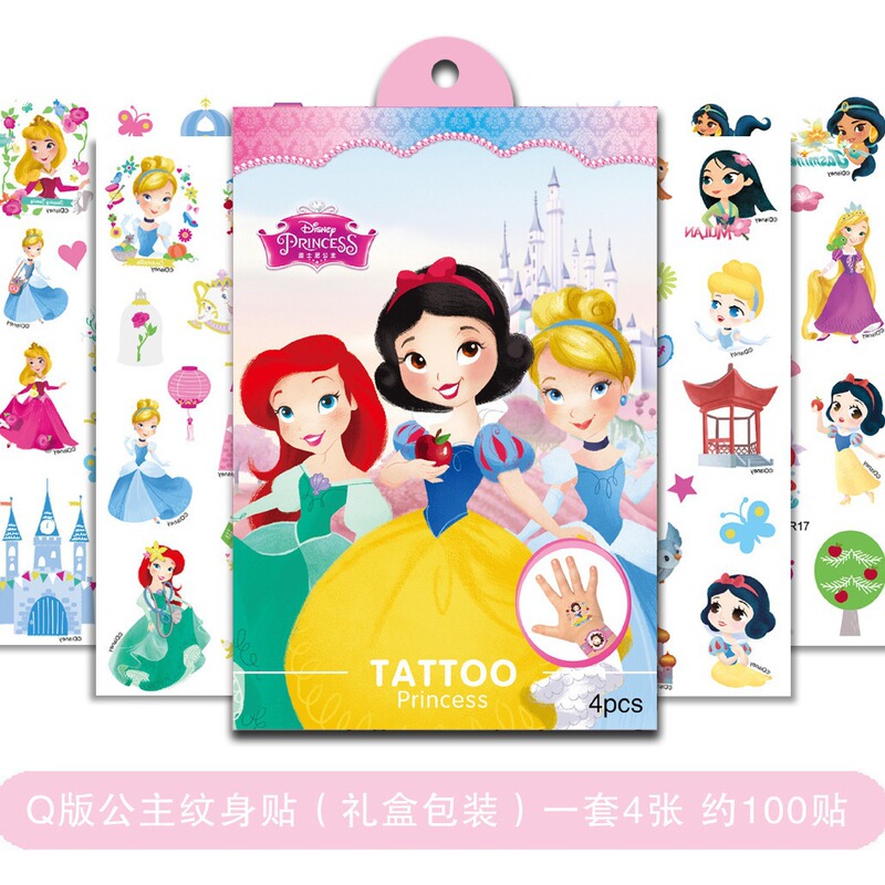 Authentic Stitch Cartoon Tattoo Sticker Set Waterproof Elsa Princess Dinosaur Watch Children's Tattoo Sticker Fama