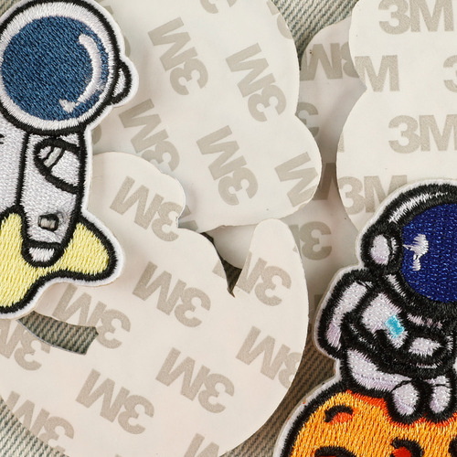 Strawberry Computer Embroidery Astronaut Embroidery Chapter Clothing Accessories Luggage Accessories Patch Stickers DIY Self-Adhesive Cloth Stickers