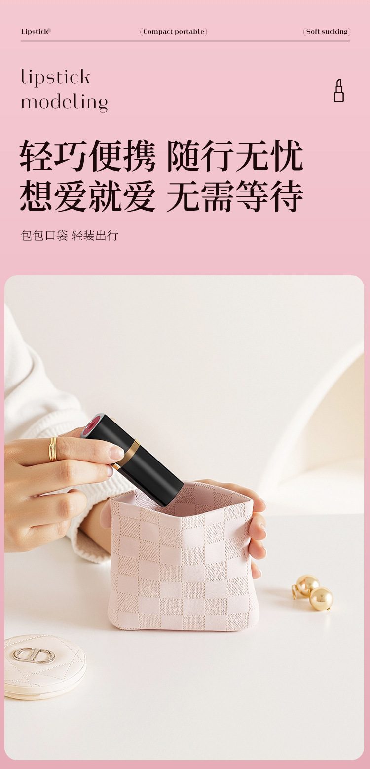 Mystery Lipstick Sucker Mini Vibrator, Strong Vibration, Portable Female Massager, Matte Black — detail image 25