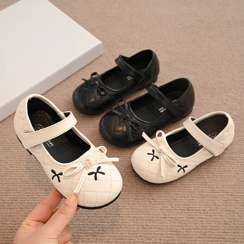 2025 новая девушка с мягкой подошвкой обувь принцессы с бантиком на волчок