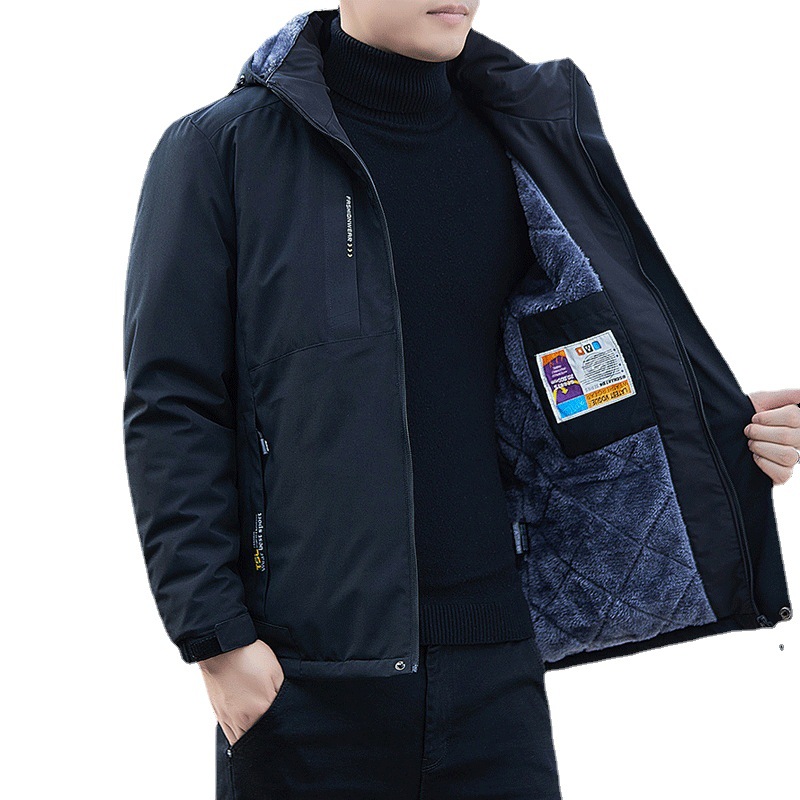 Chaqueta al aire libre chaqueta de lana de invierno engrosada Abrigo acolchado de algodón cálido a prueba de viento impermeable a prueba de frío más tamaño traje de Montañismo