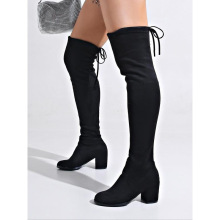 R 98022 Over-the-knee block heel boots �ָ���ϥ��ͲŮѥ