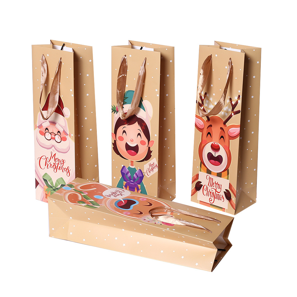 2021新款节日礼物袋子礼品手提包装纸袋圣诞节伴手礼纸袋厂家批发