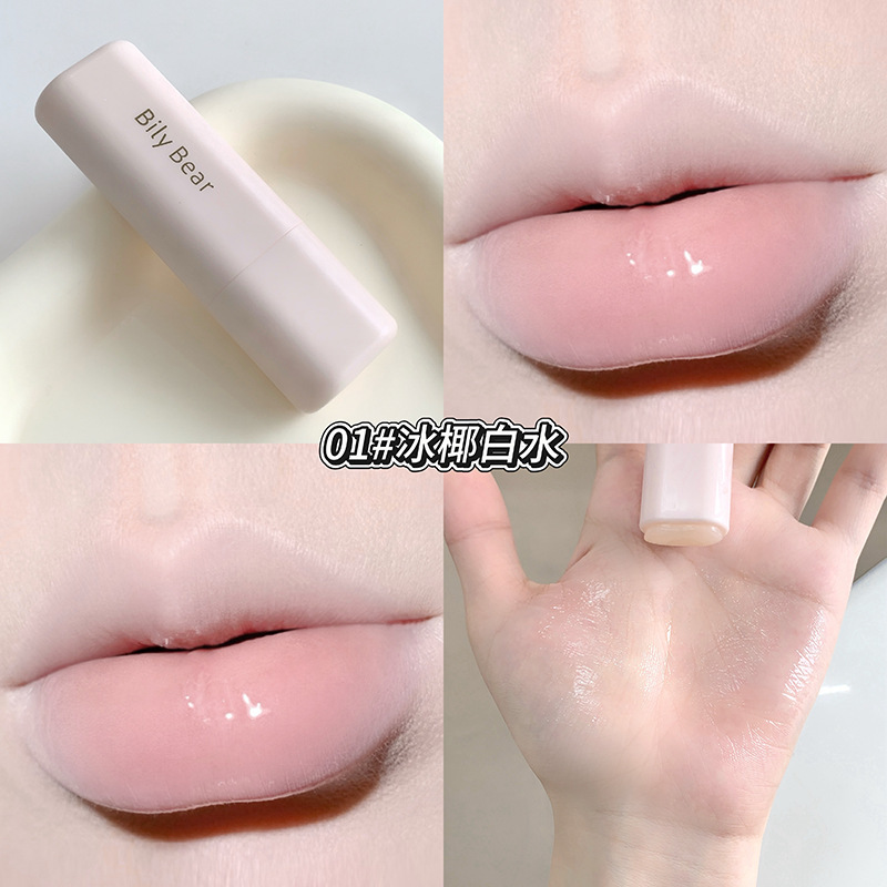 Bily Bear Hydrating Lip Balm, hidratante, anti-agrietamiento, maquillaje transfronterizo